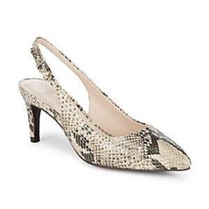 Cole Haan Snakeskin Pattern Slingback Heels Sz 7.5